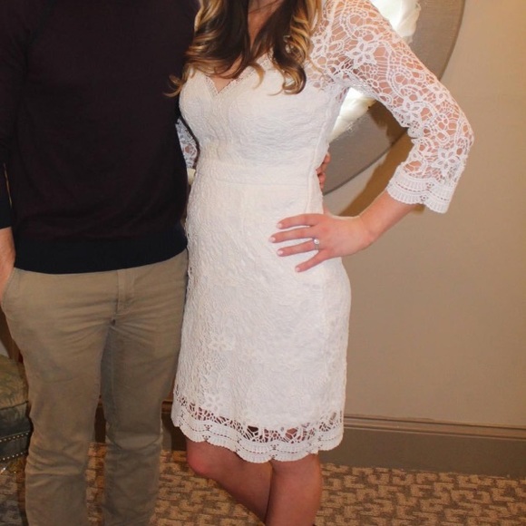 White lace Lulus brand dress - Picture 6 of 7